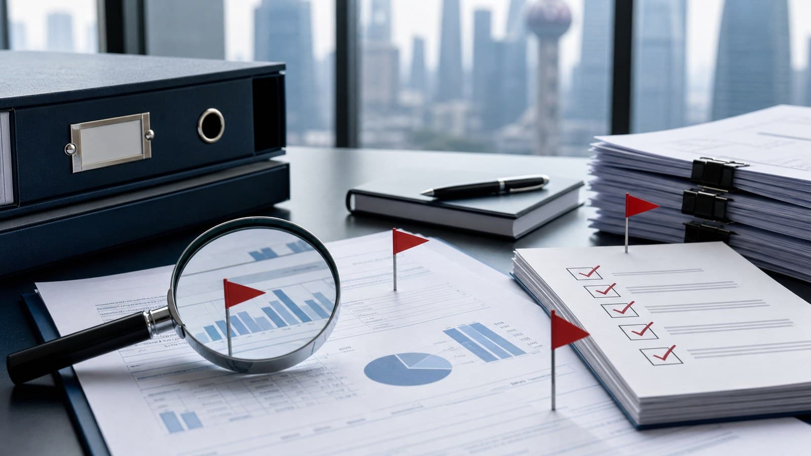 China due diligence checklist with document review and red flag risk markers