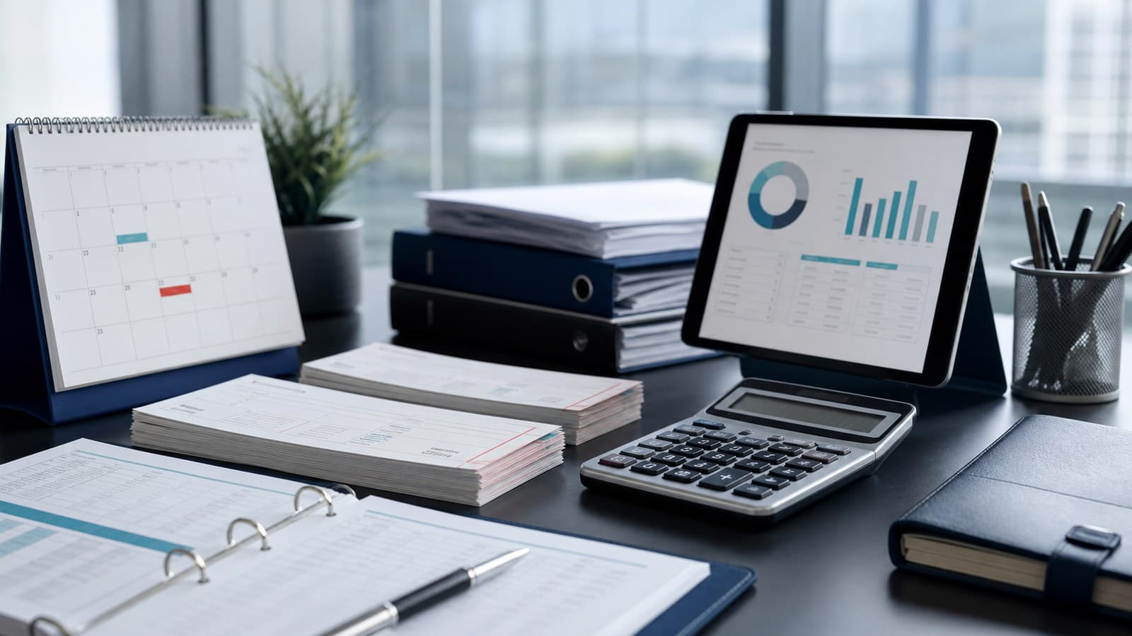 China VAT filing calendar with invoice review documents calculator and tax charts