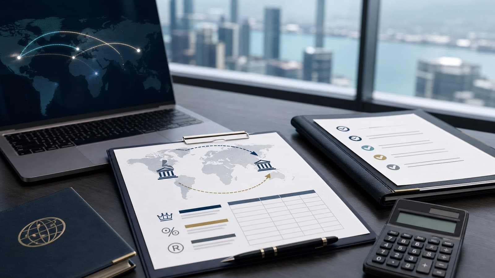 Cross-border payment review with withholding tax worksheet treaty folder calculator and approval checklist